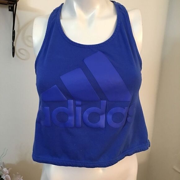 adidas Tops - Adidas Bubble letter hi lo crop tank!